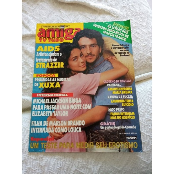 revista amiga Pantanal Marcos palmeira Giovanna Gold Xuxa Angélica Conrado Michael Jackson miss internacional