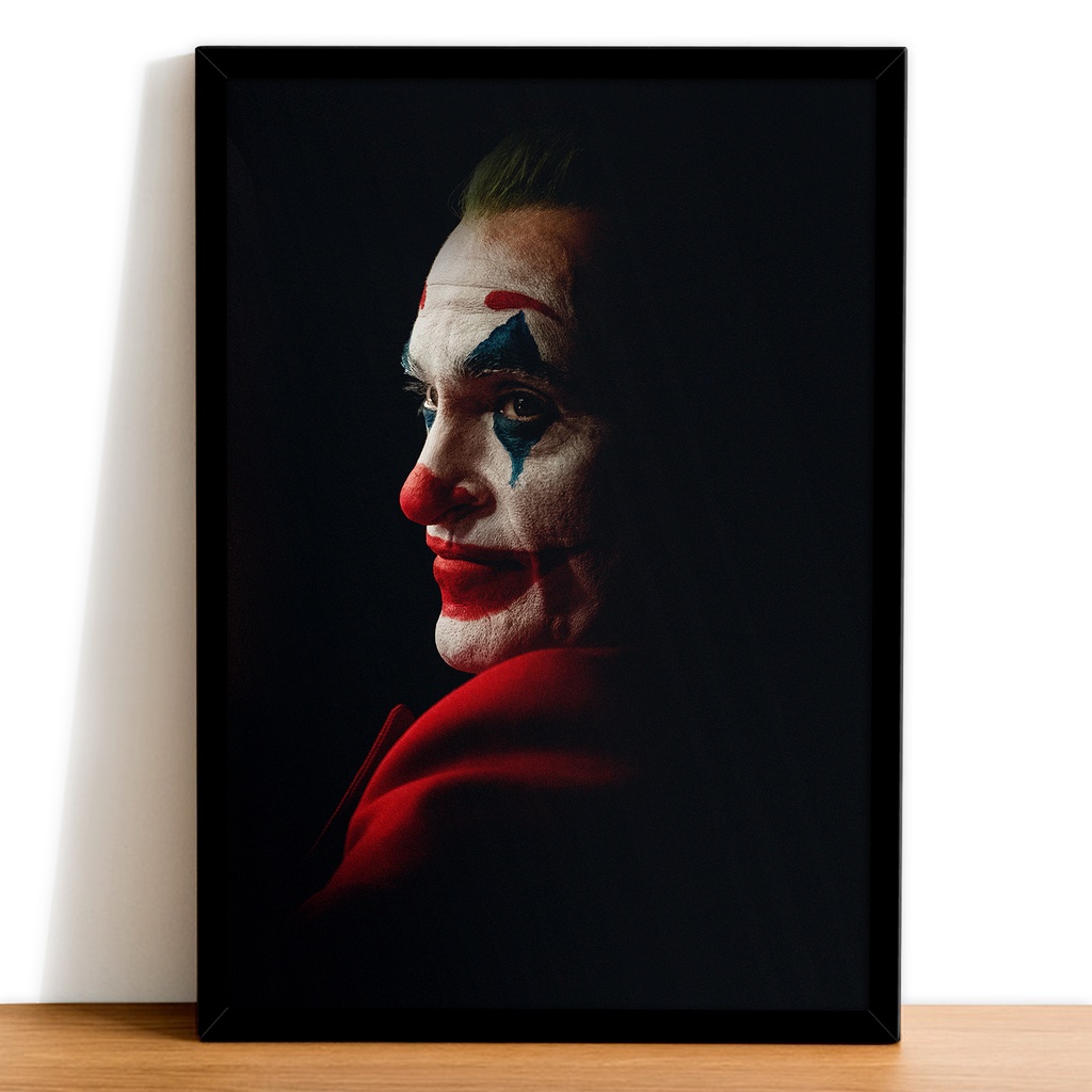 Quadro A4 decorativo Coringa Joker DC 24x33cm COM VIDRO
