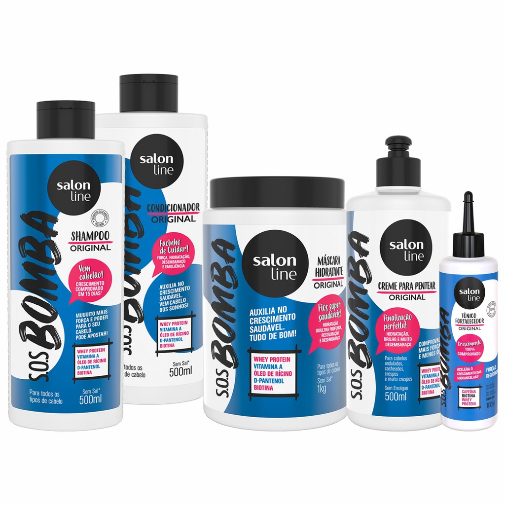 Tratamento Salon Line Sos Bomba Original Crescimento 5 Itens Shopee Brasil