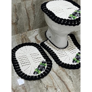 Jogo 3 Tapete de Crochê 3 Peças Feito a Mão - Artesanal em Oferta na Shopee