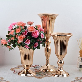 Vaso De Flores/Suporte De Vela De Ferro Dourado Para Decoração De Casamento/Casa /