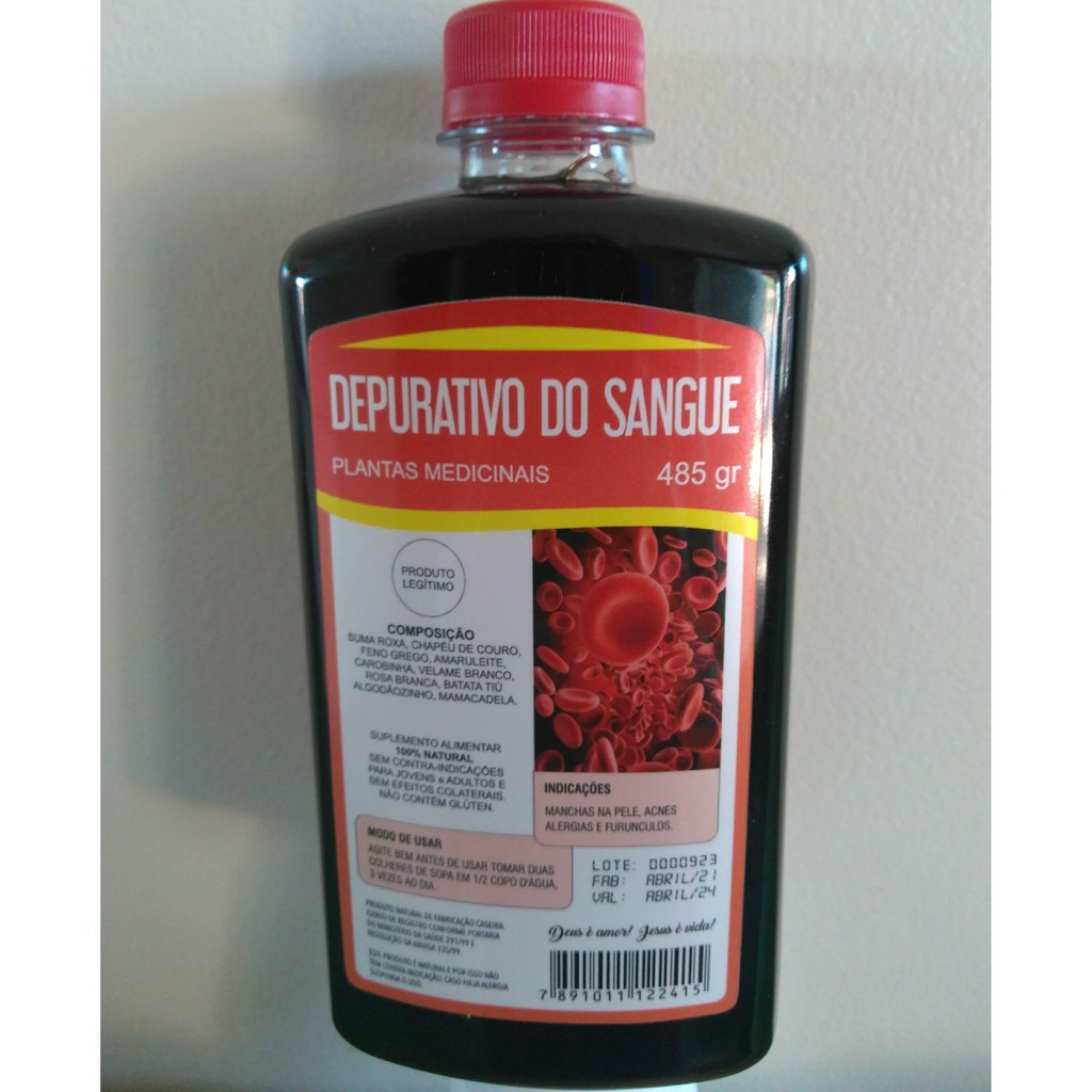 Depurativo Do Sangue 500ml Produto Naturais Shopee Brasil