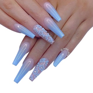 Unha Postiça Bailarina Longa 100 Unhas Cor Natural