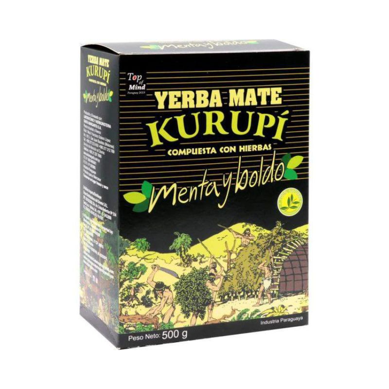 Erva Mate Kurupi Para Tereré Menta e Boldo Caixa 500g