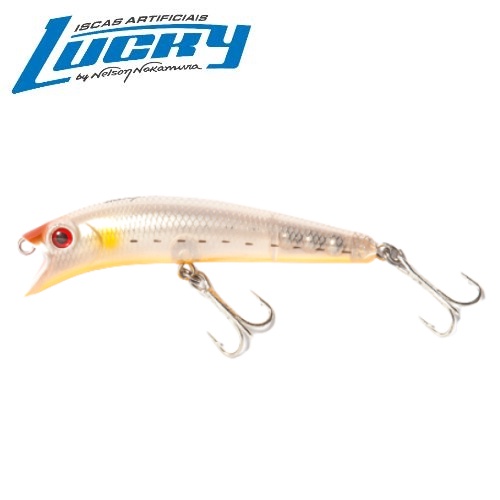 Isca Artificial Lucky by Nelson Nakamura Happy Popper - 202 Transparente Pérola