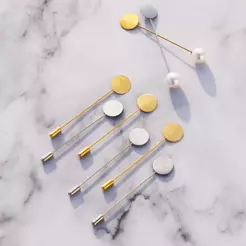 10 Unidades/Lotes Ródio/Ouro Liga Imitação De Pérolas Broche Pinos Para DIY Artesanal Lapela Vestido Jóias Descobertas B