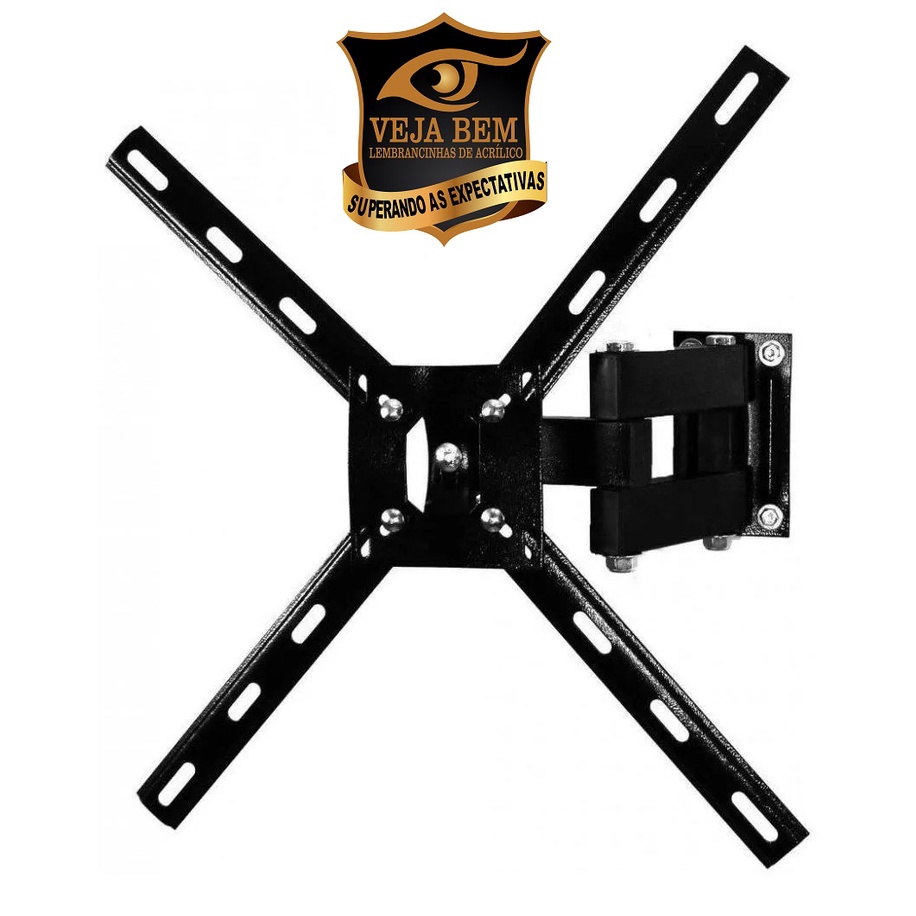 01 Suporte de TV e Monitor Articulado 4 Movimentos 4k O´led Lcd Led Plasma Smart Curve Samsung 10`` a 42``