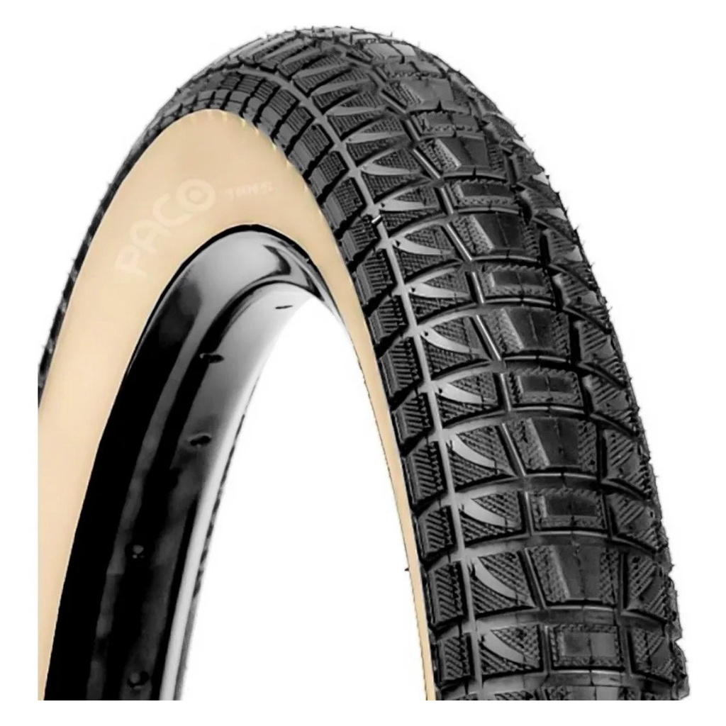 Pneu Bmx Aro 20 X 2.25 Paco Rider Bike Balão Faixa Bege