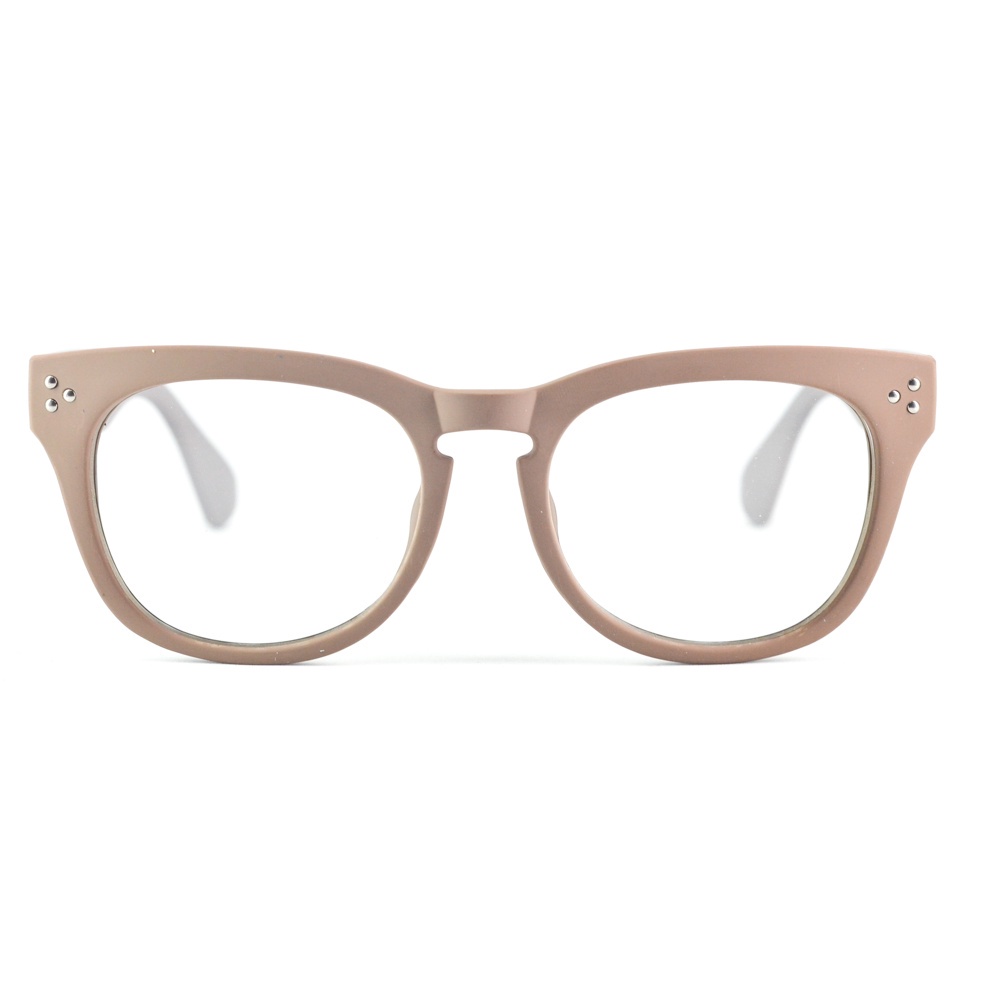 armação para óculos de grau redondo marrom matte unisex dual colors