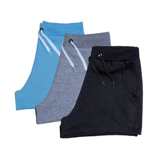 KIT 3 Shorts Feminino Moletinho Curto Cós Alto Tendência Moda Verão Fitness