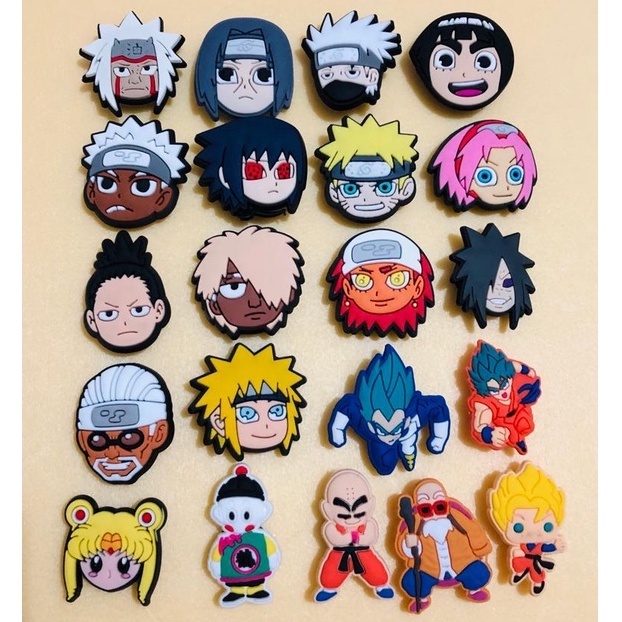 Pin Jibbitz de Crocs Naruto Kakachi Sakura Saski Dragon Ball Shopee