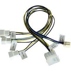 Cabo Splitter para Cooler PWM: Molex to 3x4-pin PWM Fan (+ PWM motherboard)
