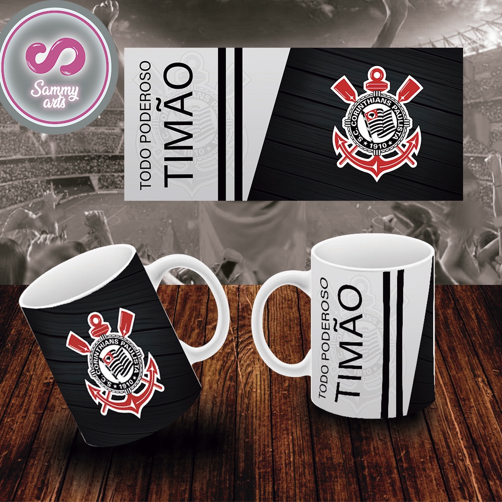 CANECA PERSONALIZADA CORINTHIANS BRANCA | Shopee Brasil