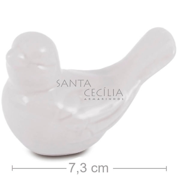 Pássaro Decorativo Cerâmica