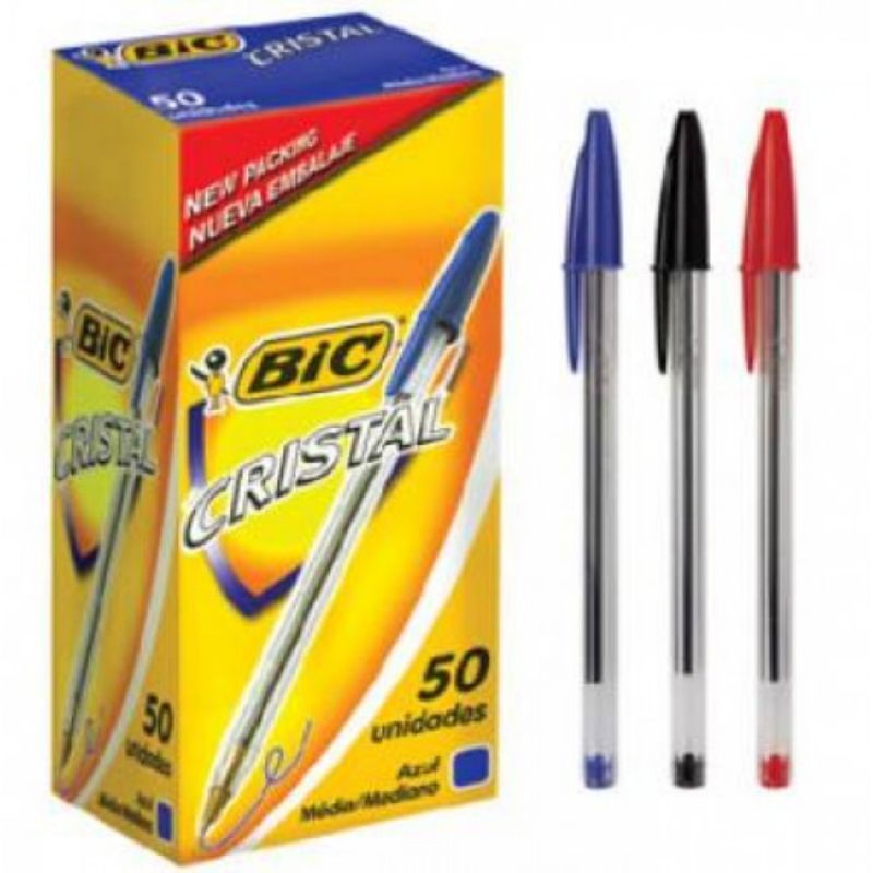 Unidade Caneta Bic Cristal Cores Shopee Brasil