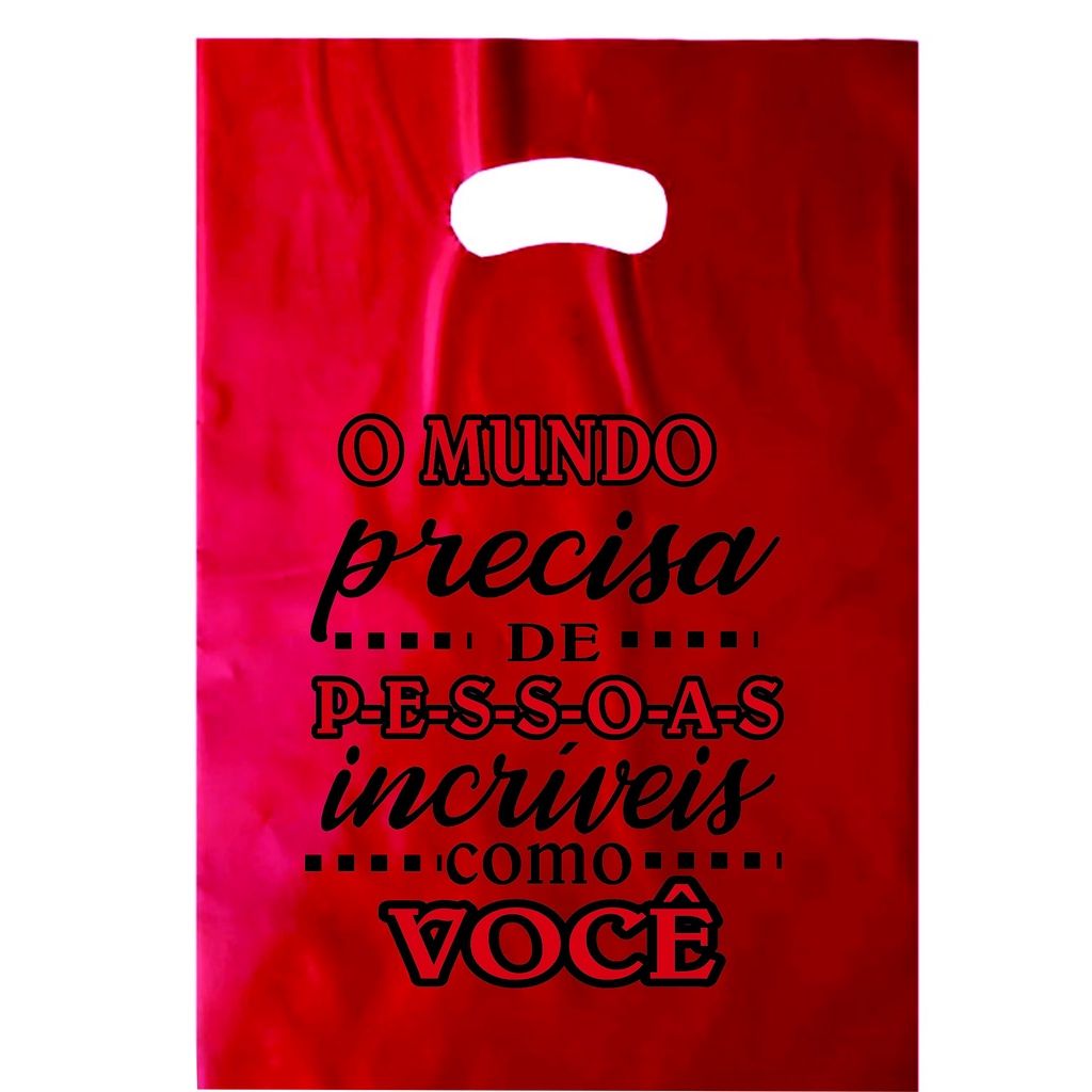 Sacolas Plásticas  frases 17x25 UNIDADES (50UN) frase incrível - acessórios - presentes