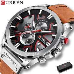 CURREN Relógios Masculinos Moda Quartzo Casual Negócios À Prova D'água 8346 L