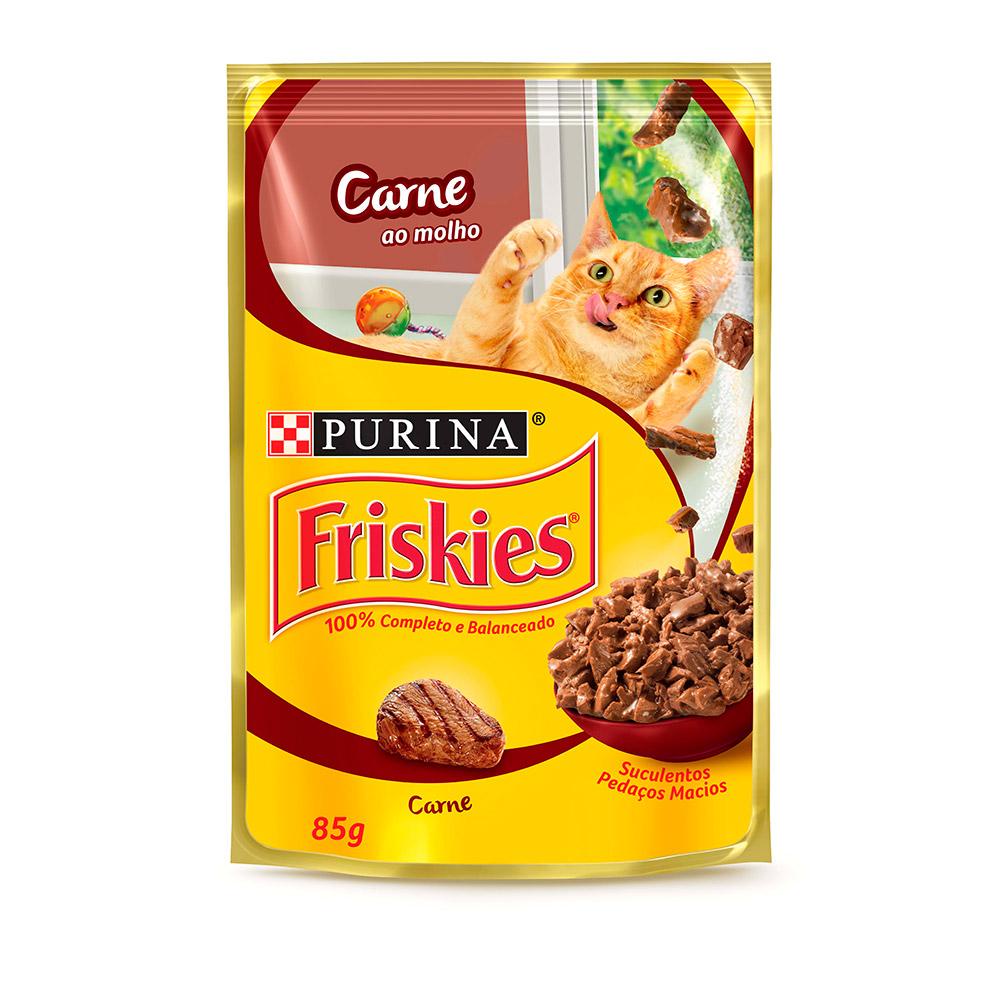Ração Úmida Friskies Sache Carne Ao Molho 85G - Pets