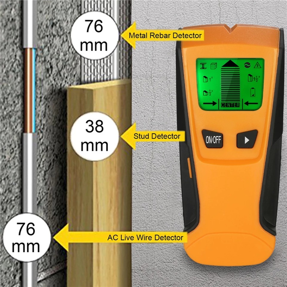 Scanner Parede Metal Parafuso Detector Cano Fio Ferro Viga