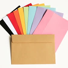 50 X Envelope Colorido Cores Sortidos Tamanho Medio 110 X 162mm em Oferta na Shopee