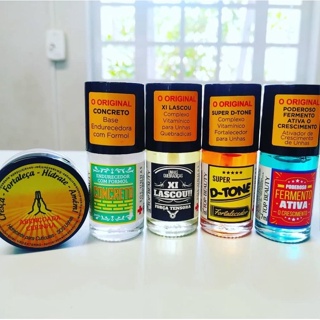 Kit SOS Unhas 4 Bases Tradicionais (Concreto - Fermento - Xi-Lascou - D-Tone + Cerinha) -  TopBeauty em Oferta na Shopee