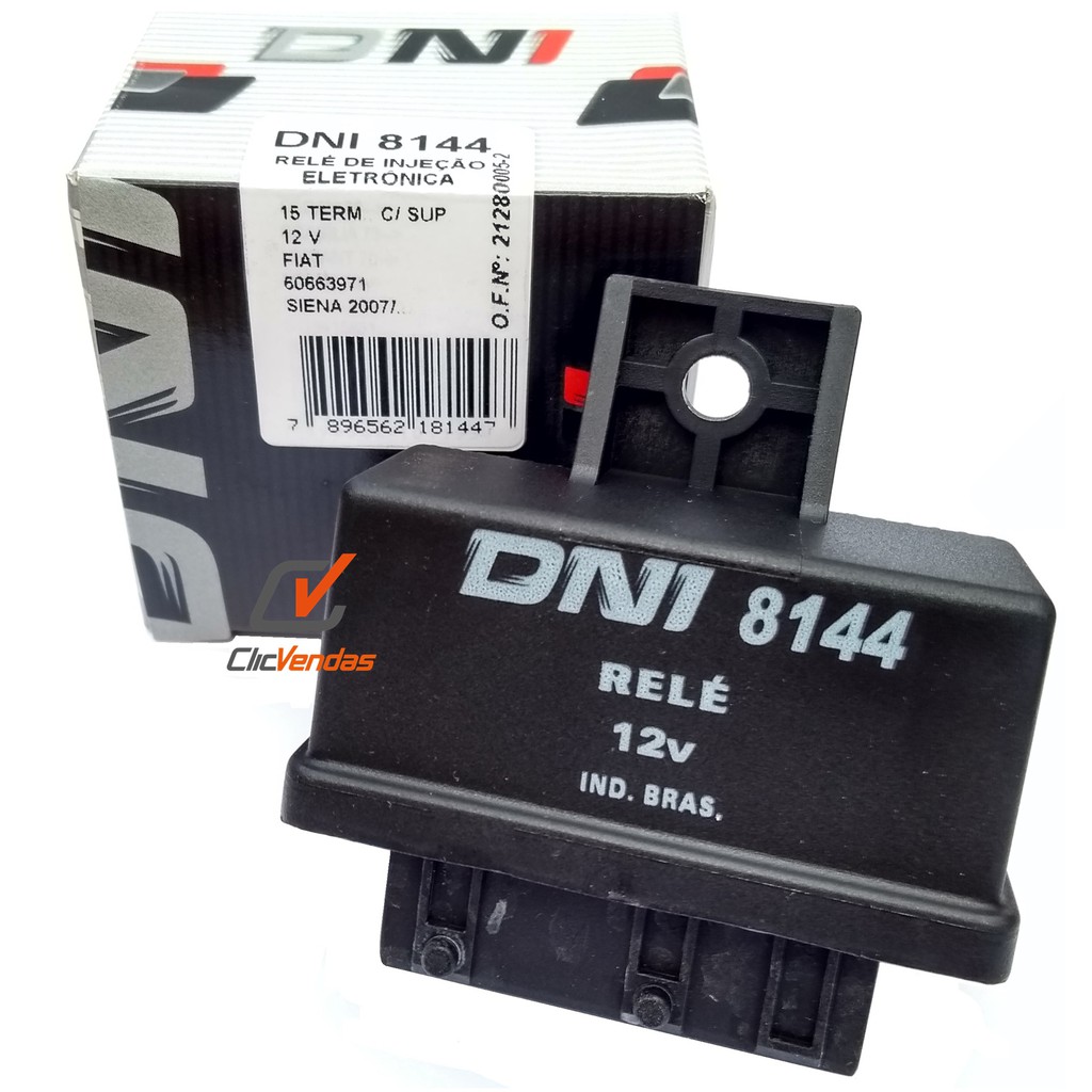 Dni8144 Relé Injeção Eletrônica 15 Terminais C/ Suporte 12v