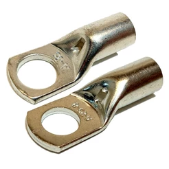 4x Terminais Compressão Tubular 25mm e 35mm M8 - 2 de cada Ponteira Olhal Elétrico Barramento Bateria Fios Cabos Chaves