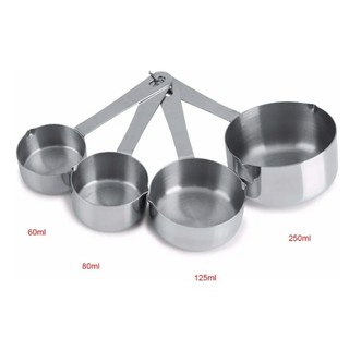 Kit Colheres Medidoras 4pçs Em Aço Inox Uny Home