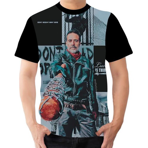 interno Rechazar arquitecto Camiseta Camisa Personalizada Negan Serie The Walking Dead | Shopee Brasil