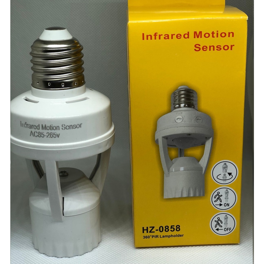 Kit com 2 Sensores De Presença Com Fotocélula Para Lâmpada Soquete bocal