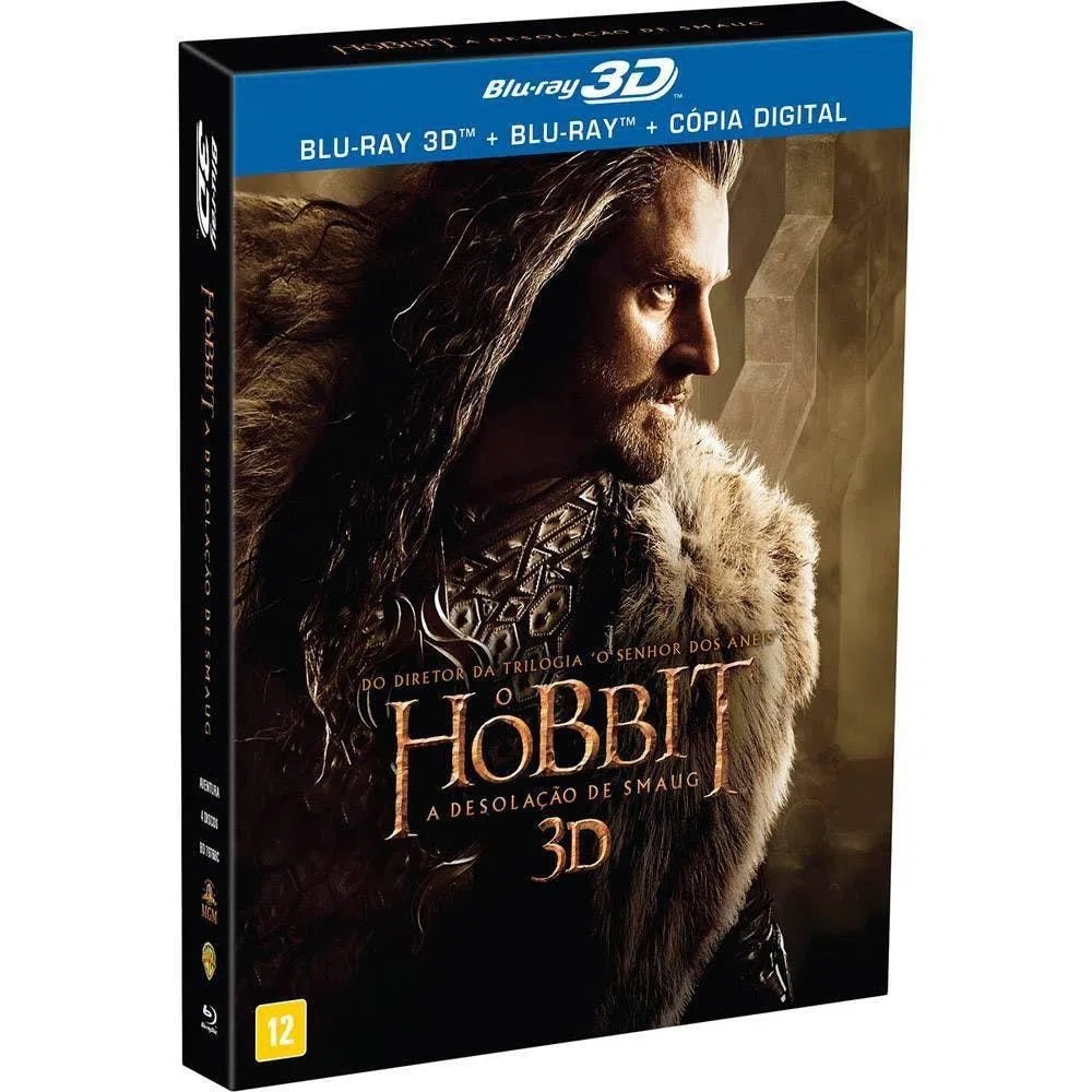 Blu-ray O Hobbit A Desolação de Smaug - Senhor dos Anéis - 3D E 2D - 4 DISCOS