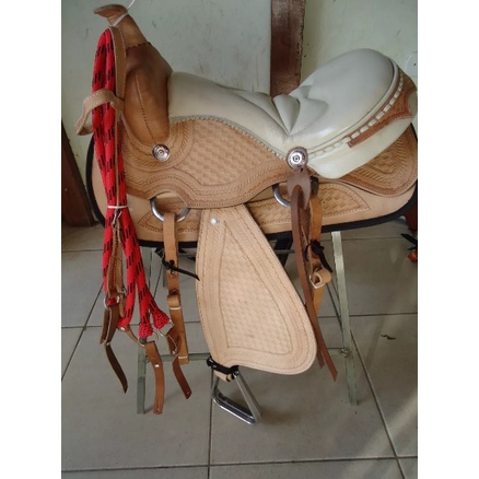 Sela De Couro Americana Quarto De Milha Completa Promoção Cela A Pronta Entrega em Oferta na Shopee