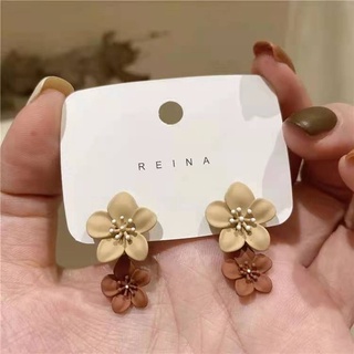 Brincos Femininos Coreanos Com Flores Pétalas