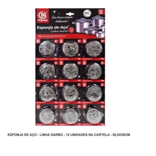 Kit C/12 Esponja De Aço 10g Limpeza Pesada em Oferta na Shopee
