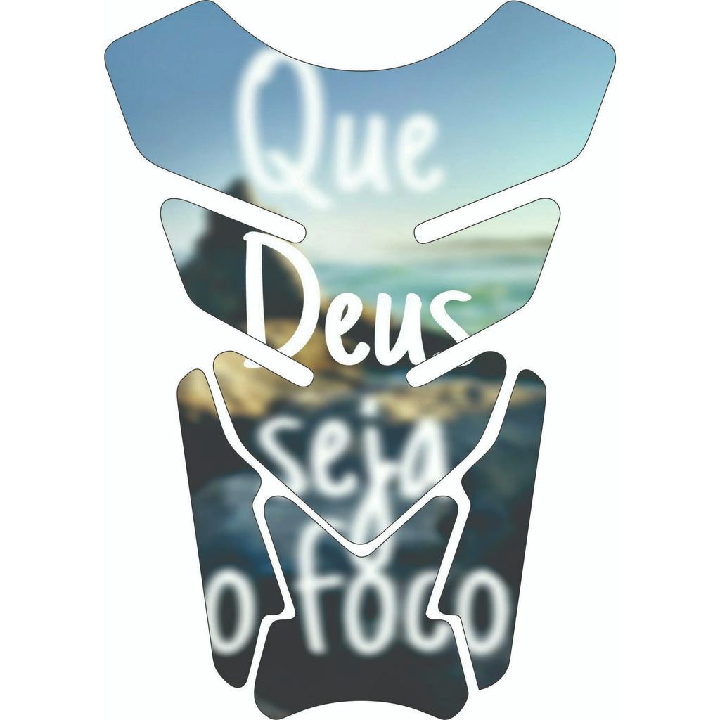 Protetor De Tanque Moto Resinado Tankpad Universal Gospel Que Deus seja o Foco Varios Modelos 2278