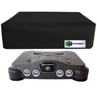 Capa Para Nintendo 64 N64 Skin Preto Anti Poeira Impermeável Console