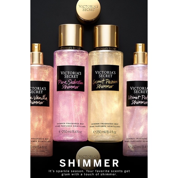 Body Splesh Victoria's Secret - Temptation Shimmer 250ml/8.4 fl.oz A  fragrância do Spray Refr - Escorrega o Preço