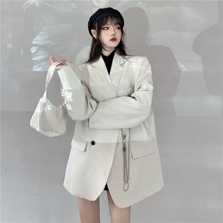 W Six Revestimento Do Terno Das Mulheres Nova Vers O Coreana Em Preto Escuro Temperamento Blazer Off White Cadeia Mulheres Terno Moda Online Hot Girl Street Shooting Casaco Versatil Shopee Brasil