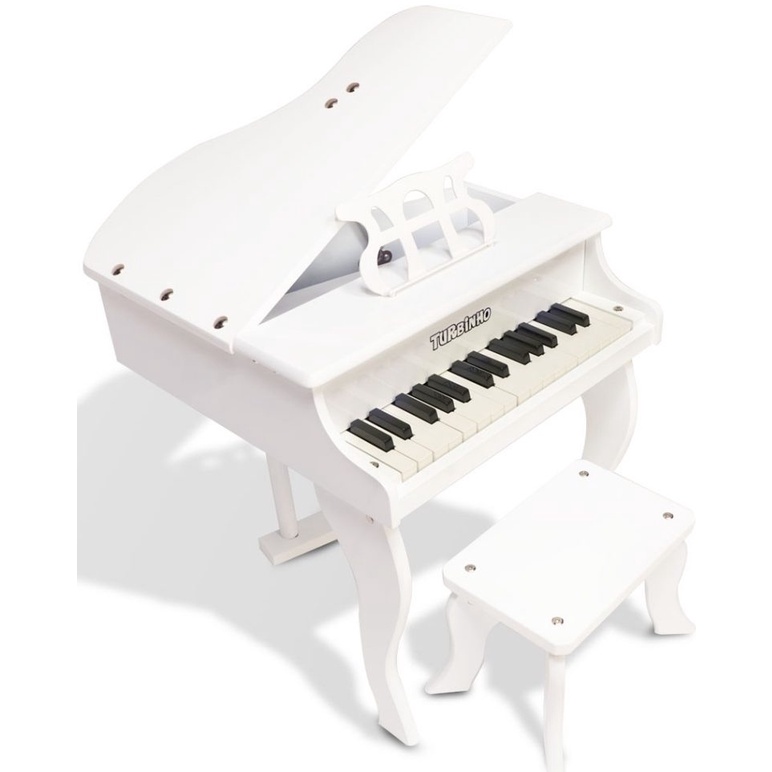 Piano de Cauda Turbinho Infantil 30 Teclas BRANCO