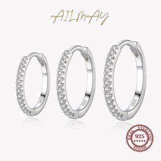 6pc brincos de prata esterlina brincos simples de argola zircônia esterlina antialérgica joias finas em Oferta na Shopee