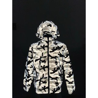 Jaqueta Camuflado Colorido Corta-Vento Refletivo Onça Impermeavel Masculino