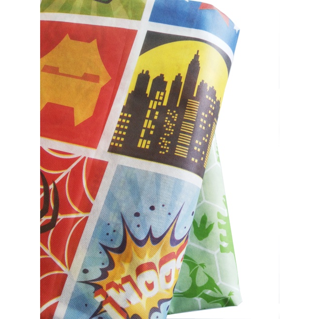 20 Metros Tnt Estampado Herois Festa Super Heroi Marvel Capitao Hulk Homem Aranha Ferro Festa de Aniversário Infantil Mesa Parede Decoracao 1,4m X 20 Metros