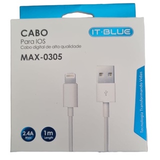 Cabo usb Dados e Carregamento It - Blue ios Max - 0305