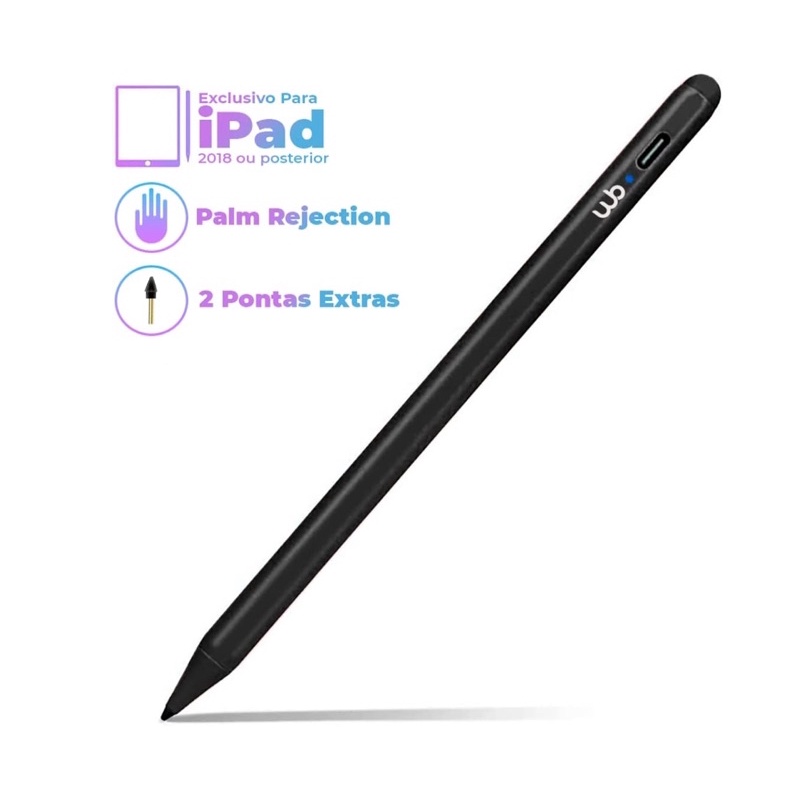 Caneta Pencil WB Para Apple iPad com Palm Rejection e Ponta de Alta Precisão 1.0