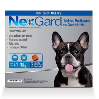 Nexgard Antipulgas E Carrapatos Caes 4,1 A 10kg C/3 Comprimidos em Oferta na Shopee