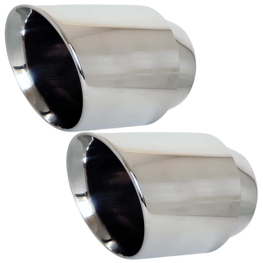 2 Ponteira Esportiva Chanfrada Inox 4 Polegadas Golf Gti Mk7