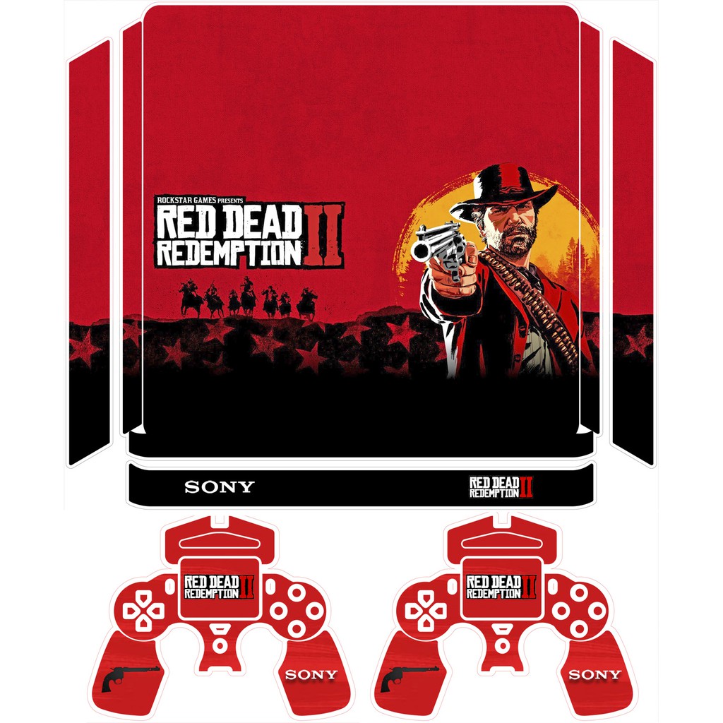 Skin Adesiva PS4 Slim - Red Dead Redemption 2