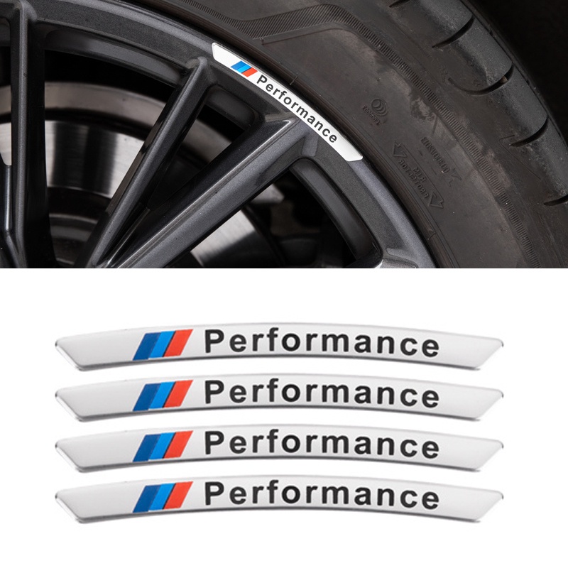 4 Pcs Liga De Alumínio Aro Cubo Da Roda Do Carro Adesivos M Emblema Acessórios De Desempenho De Energia Para BMW E30 E34 E36 E39 E46 E53 E60 F10 F20
