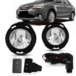 Kit Farol Milha Etios 2013 2014 2015 2016 2017 2018 Botão Modelo Original