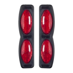 Kit 2 Pares Protetor Porta Automotivo Preto Carro Refletor Olho De Gato Vermelho Transparente em Oferta na Shopee